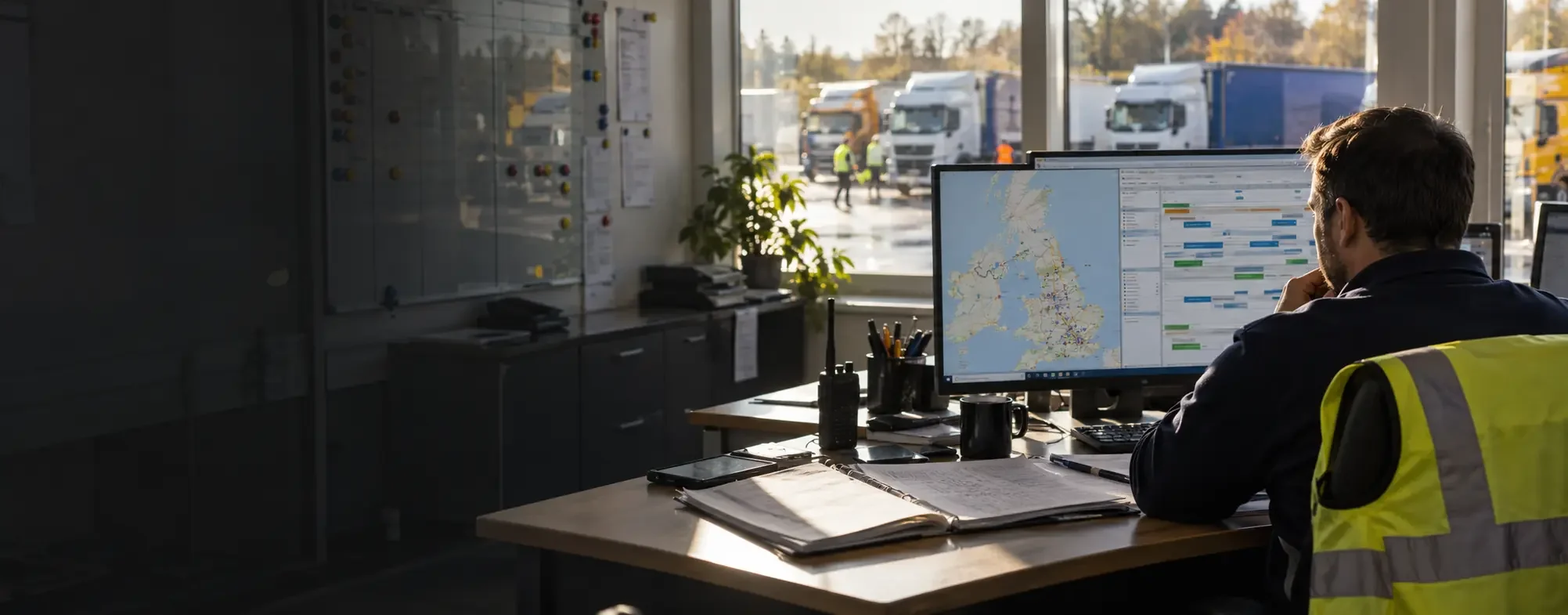 Transport planning office workflow and dispatch control